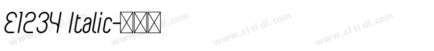 E1234 Italic字体转换
